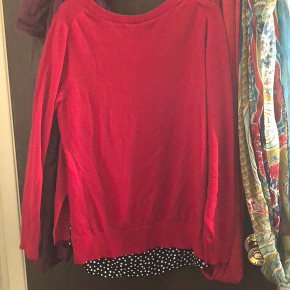 Red crew neck sweater - Picture 2 of 2